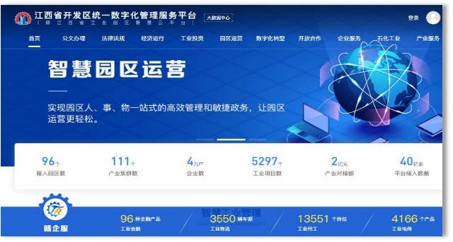 金轩承担江西省开发区统一数字化管理服务平台满意度调研